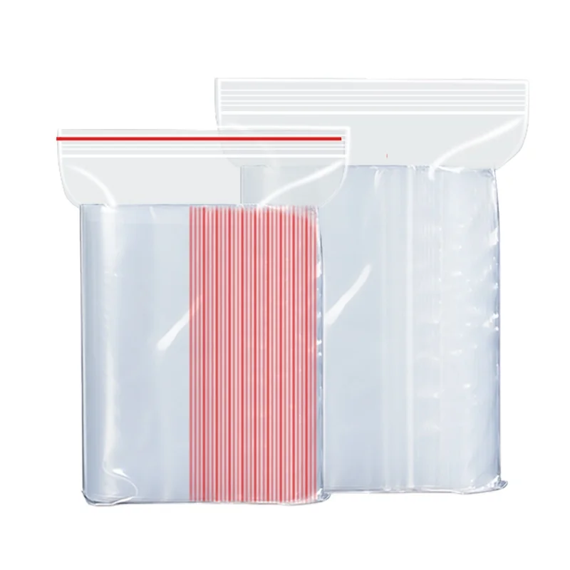 PE Plastic Material Custom Logo Printing Zipper Top Plastic Bag