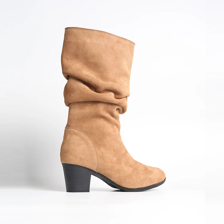 2022 Fashion Pleated Boots Lightweight Versatile Boots for Ladies