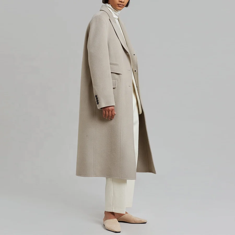 Factory direct sales Mid-thickness fashionable new single-breasted coat autumn winter casual mid-length woolen coat