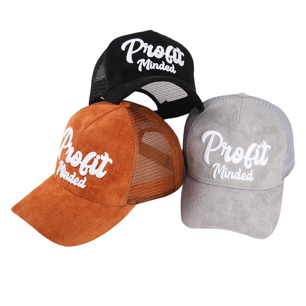 Custom mesh high quality 5 Panel Gorras Mesh embroidery velvet trucker hats
