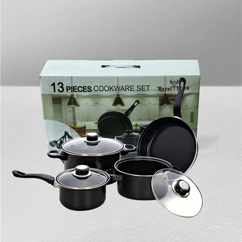 OWNSWING Hot kitchen pots and pans 13Pcs cookware set kitchenware sets frying pan soup pot spatula set