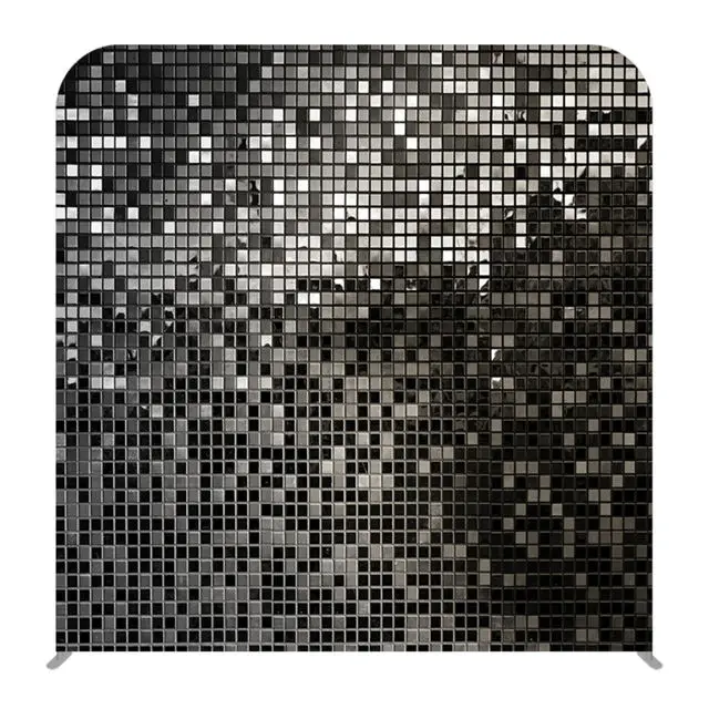 8ft x 8ft custom printing black gold Tension fabric pillow case photo booth exhibition backdrop display stand