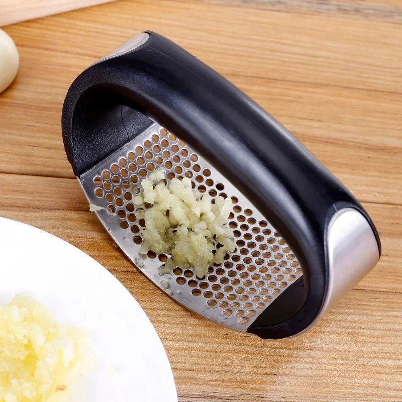 Portable Easy Clean Kitchen Gadgets Tool Rocker Stainless Steel Ginger Crusher Mincer Peeler Squeezer Masher