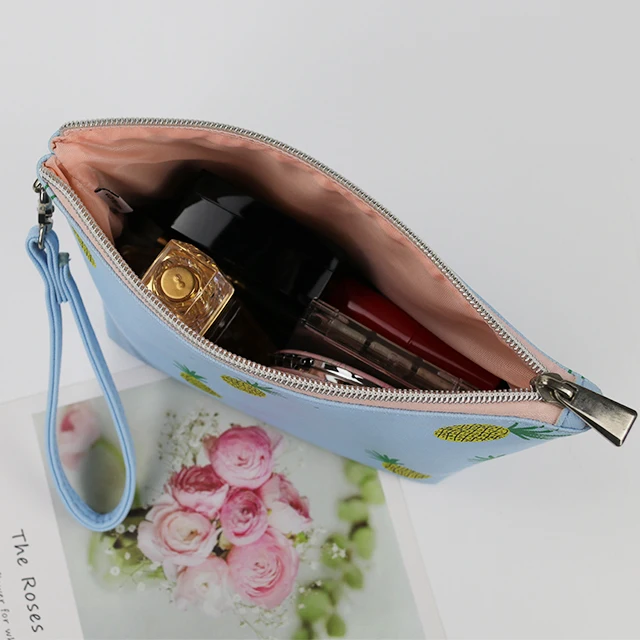 Custom Logo Cosmetic Brush Holder Portable Fruit Pattern Makeup Travel Bag For Women