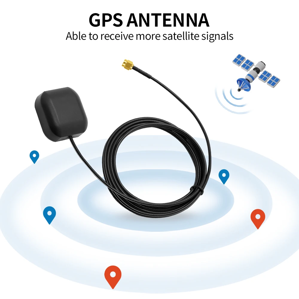 3 Meters RG174 Cable 1575.42MHz Active Car FAKRA-C Connector GPS Antenna Mini
