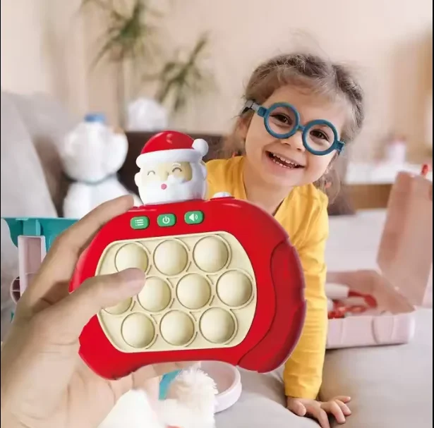 New Push Game Console Electronic Game Quick Push Toys Light up Fast Push Puzzle Game Christmas Gifts for Kids