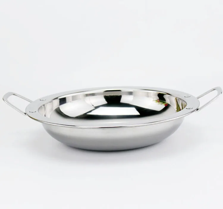 
Good quality stainless steel round pan with wide edge Alcohol stove small pot 