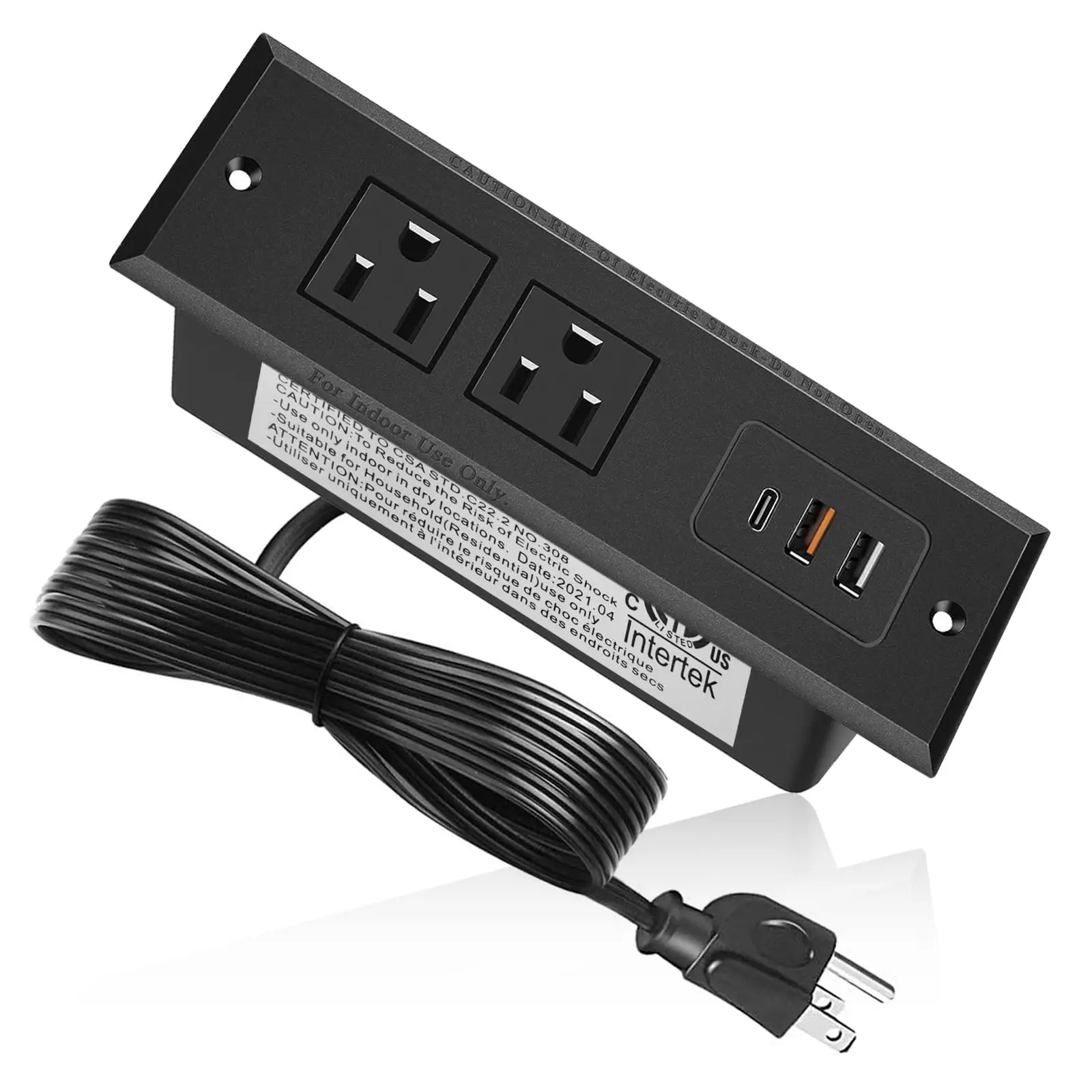 USB + Type-C Быстрая зарядка настольные розетки 2 с кабелем Скрытая настольная подсветка аксессуары США вилка