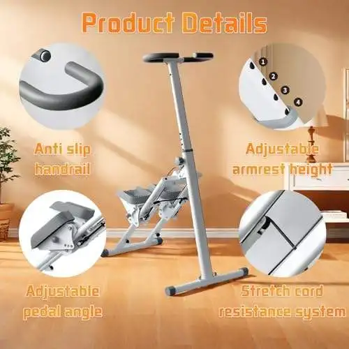 Adjustable Handlebar Pedals Foldable Home Workout Exercise Machine Electric Vertical Climber for Home Use and Stair Climbing