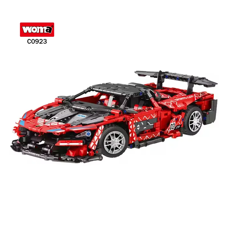 WOMA TOY Student STEM Personalized RC Car Building Blocks Toys Famous Brand Sports Car Model For Kids Educational Set