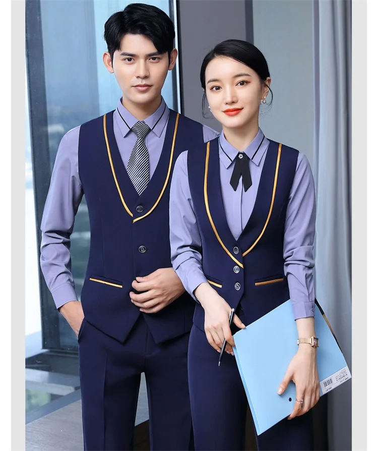 Custom Factory Direct One Stop Service Uniforms Ladies Blazer Corporate Jacket Shirt and Pant Women Staff Office Work Uniform