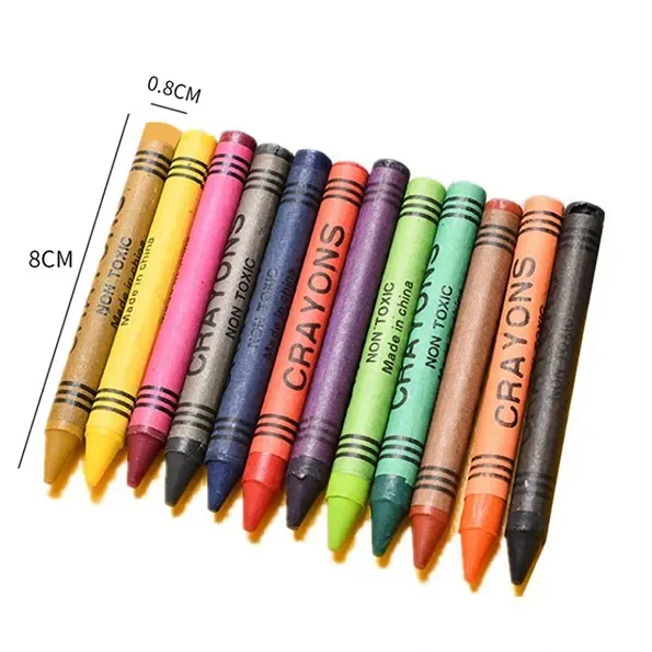 Wholesale 4 Piece Stationery 7 Colors1.0cm Crayons Students and Kids Wax Crayons in Box /crayon Set