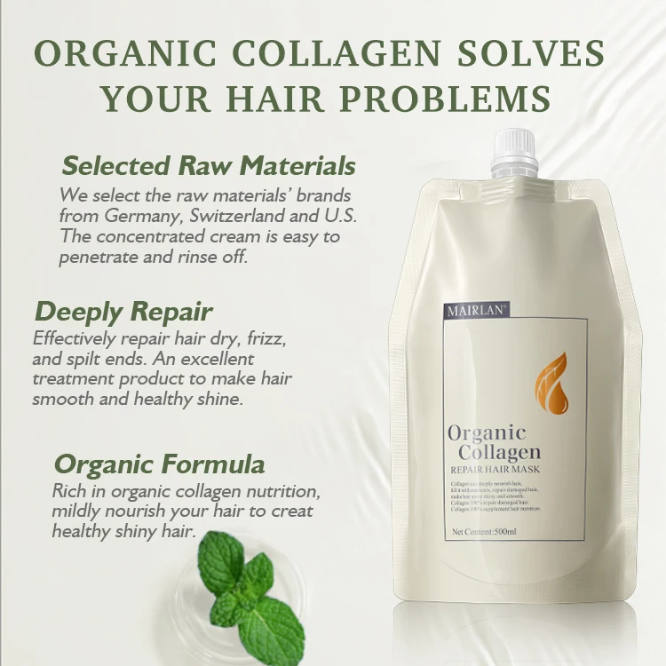 MAIRLAN Collagen Complex  quickly penetrates the inside of the hair nourish repair luxury hair care nourish hair mask