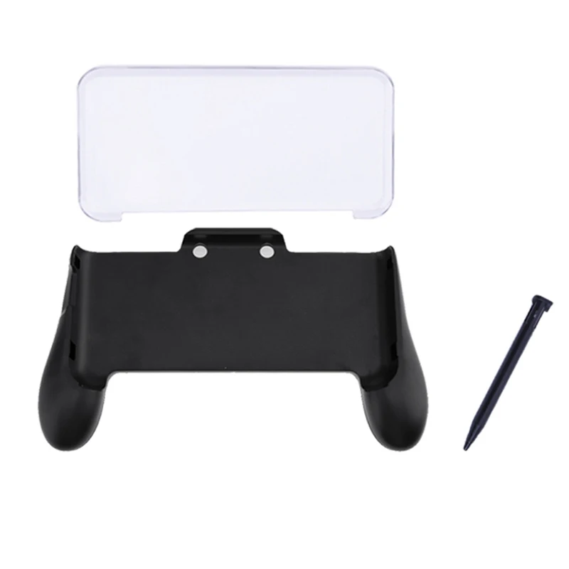 
3 in 1 Hand Grip Crystal Case Plastic Stylus Pen for Nintend NEW 2DS LL 2DS XL Console Anti-Scratch Crystal Case 