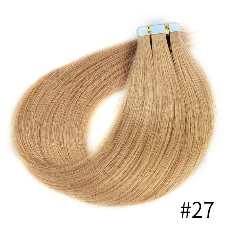 Clip in hair weave glueless blonde natural virgin raw indian russian tape in hair extensions 100human hair