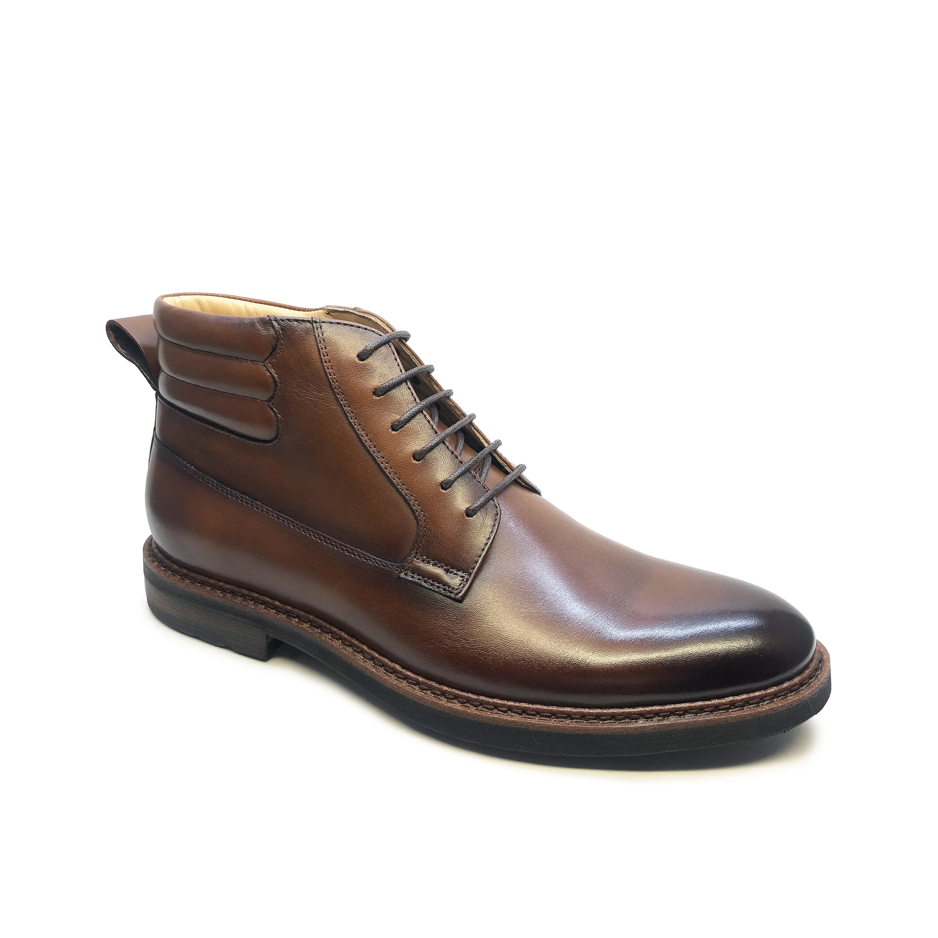 Zari Luxury Handmade Official Brown Custom Shoes Real Leather Boots For Men