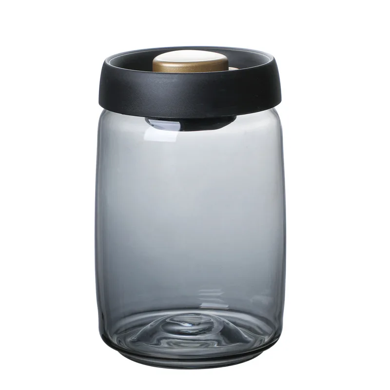 500ml/900ml/1200ml Vacuum Sealed Glass Storage Jars coffee jars glass coffee beans sealing canister storage Glass Storage Jars