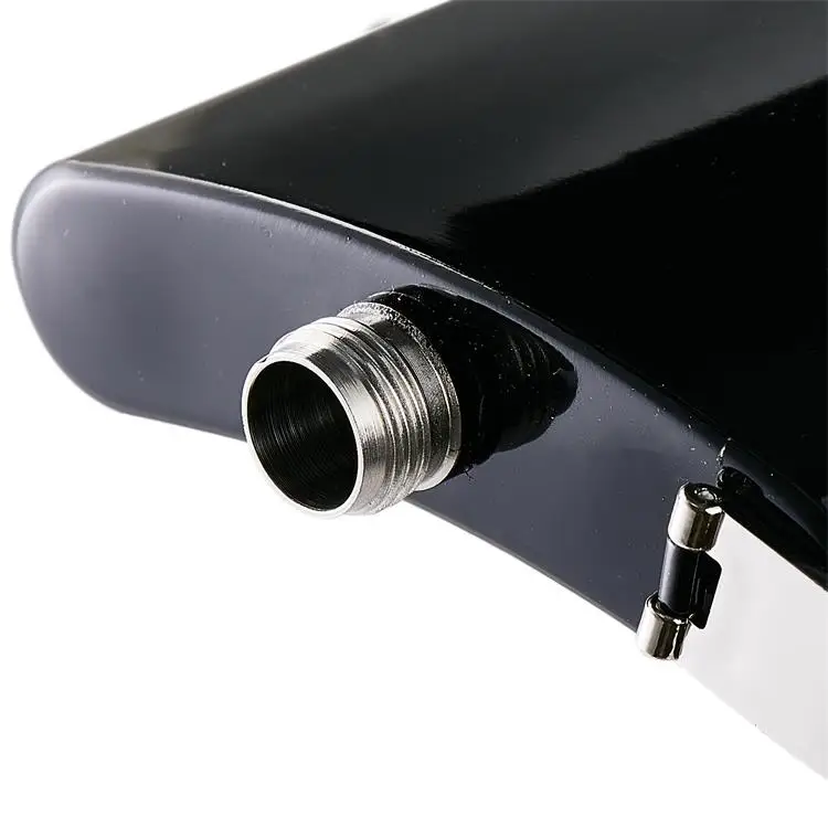 Wholesale Good Price Personalised Black Color Powder Coated Stainless Steel 10oz Hip Flask for Travel