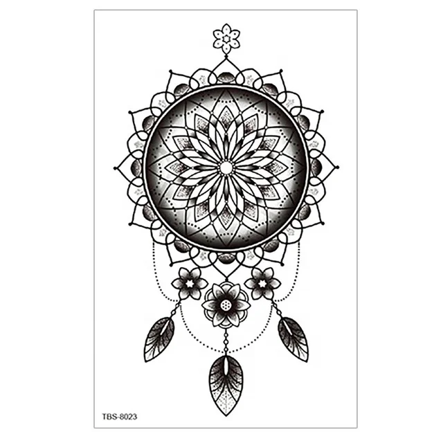 High quality Tribal totem temporary black tattoo  tattoo sticker single arm waterproof  colorful tatoo sticker tattoo