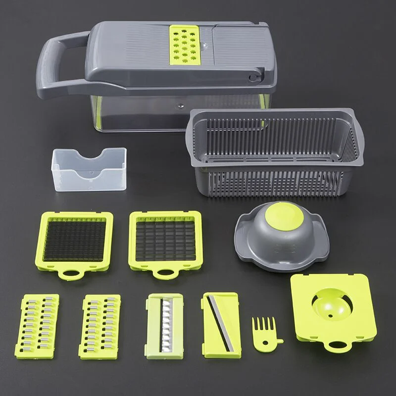 Kitchen Multifunction  household vegetable cutter Slicer Peeler Drain Basket  Accessories Tool