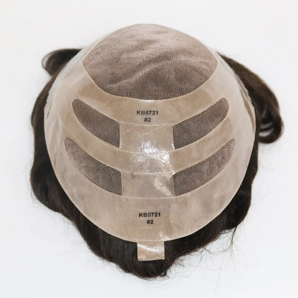 Натуральные человеческие волосы, передние мужские волосы, сменная система, парик, моно-волосы с ПУ