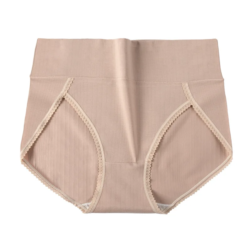 
Increased code 200 pounds high-waisted cotton pants silkbelly lift hip lady triangle underwear 