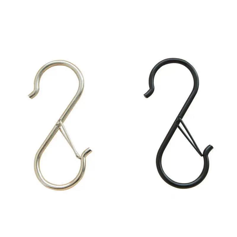 Heavy-Duty Stainless Steel S-Hook Hanger with Plain Finish Factory Direct Metal Hook