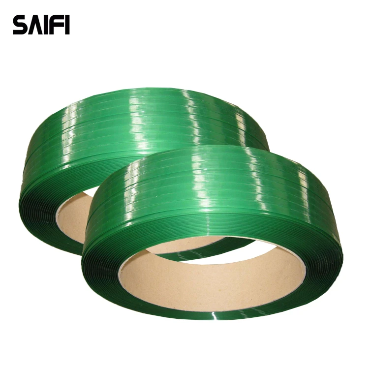 Factory Supply Green PET Strap Polyethylene Strapping Band for Block Industries Packaging