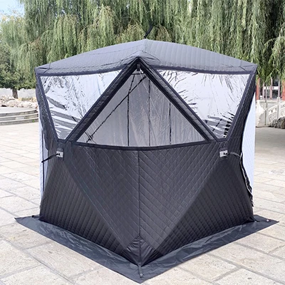 2024 wholesale  Ice Fishing Tent  Room Portable Hiking Insulated Camping Ice Cube