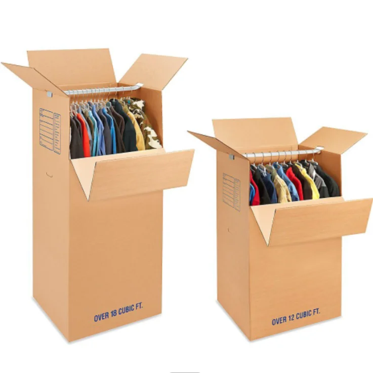 
Wholesale Promotional Strong Brown Wardrobe Moving Boxes Shipping Box Industrial Use packaging items Feature Recyclable Paper 