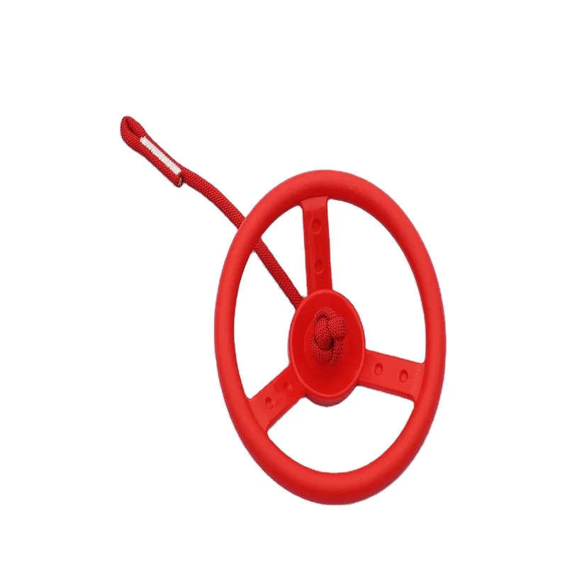Plastic wheel obstacle for slackline hanging course set
