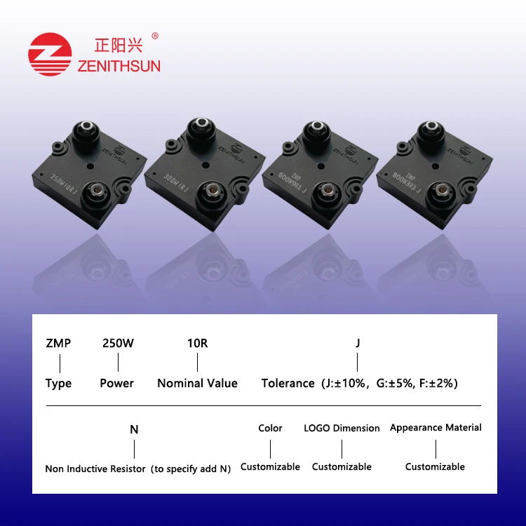 600W 60ohm Thick Film Power Non Inductive Resistor for pre-charging, Electric Strength Voltage up to 12kVrms