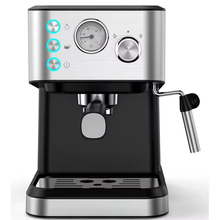 CHXDEV Espresso coffee machine with milk frother wand and compact design espresso coffee maker for cappuccino and latte