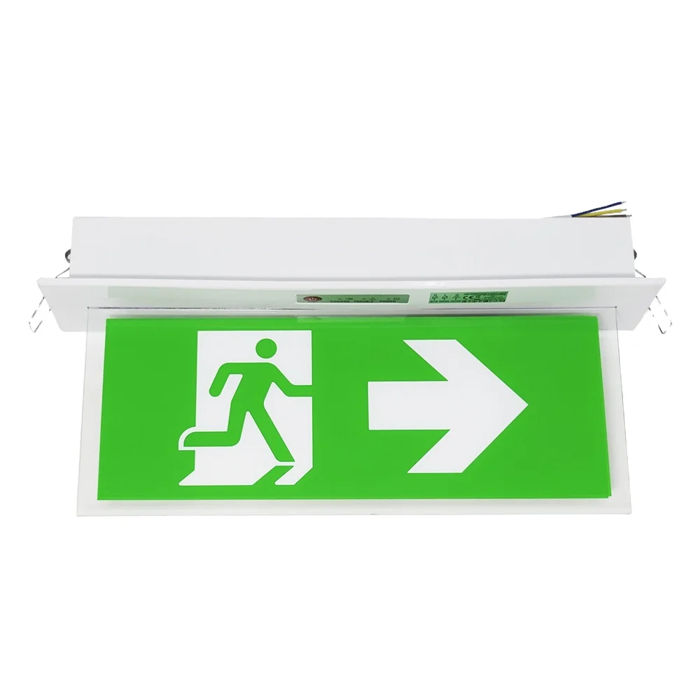 Aluminum Housing International Standard High Quality Edge Lit LED Exit Sign