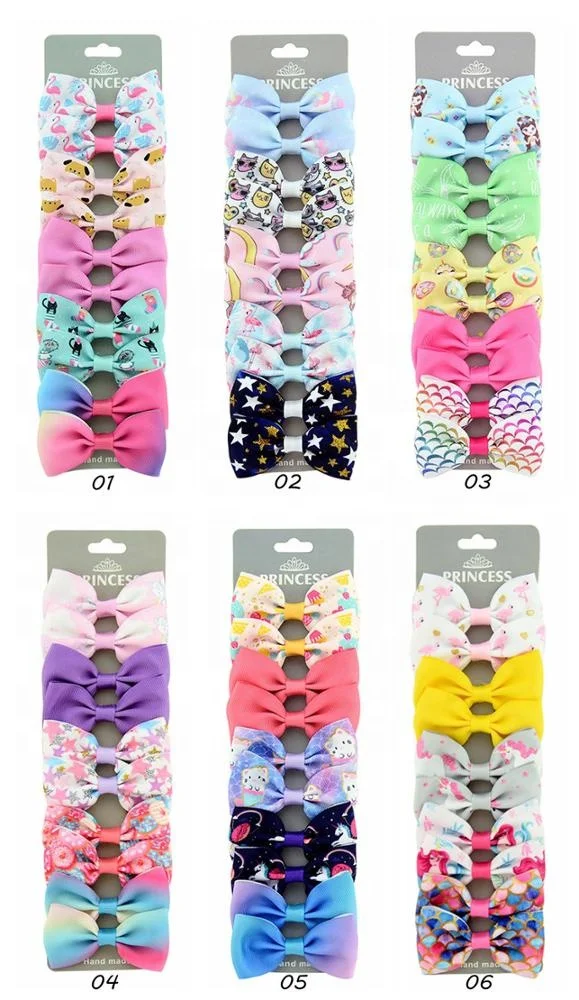 
China Suppliers Fashion Baby Girls Toddler Hair Clips Bows Tie Hair Band Accessories Set 