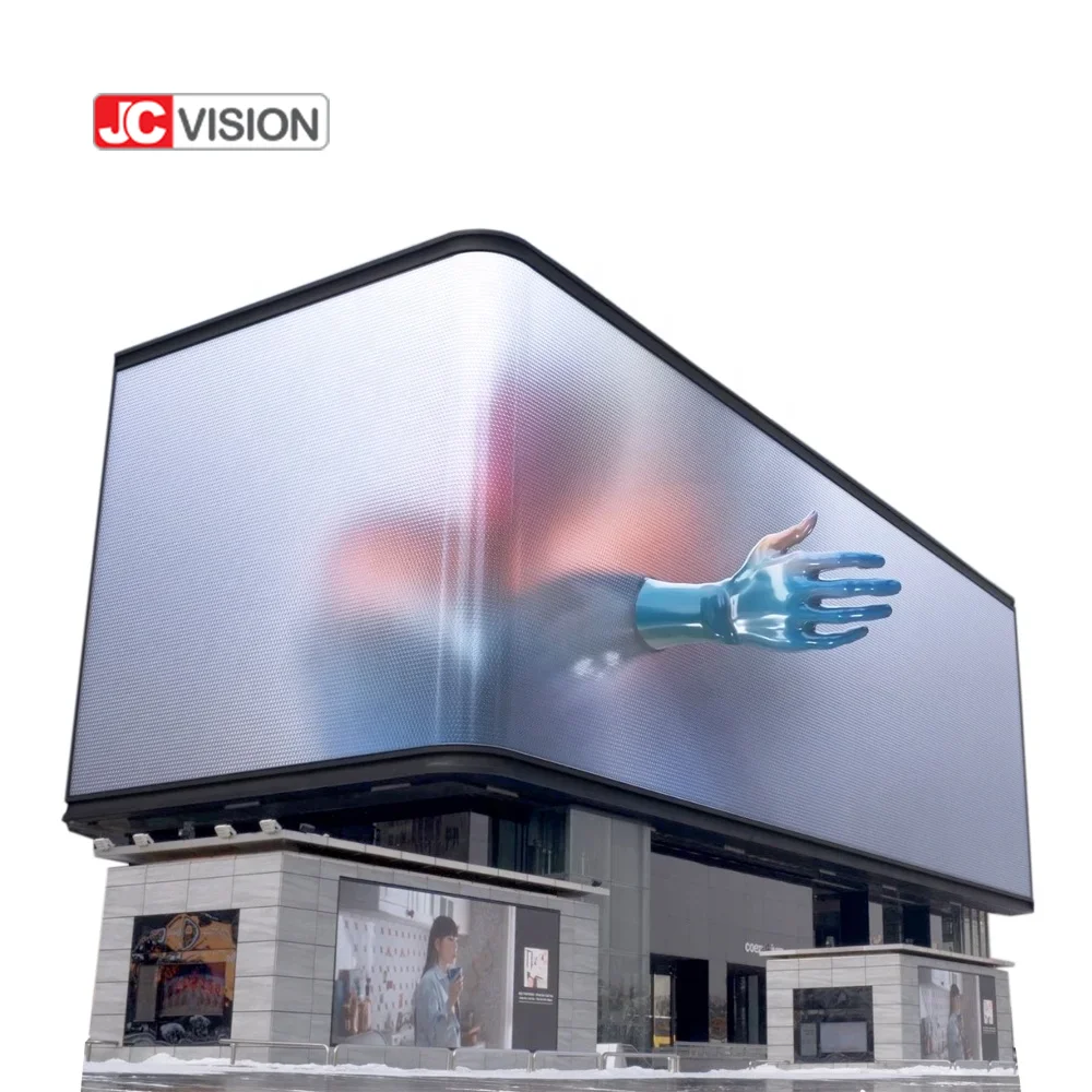 JCVISION LED Display PH10 SMD Naked-eye 3D LED Display Screen Full Color  Outdoor P2.5 P3 P4 P5 P6 P8 3d LED Screen