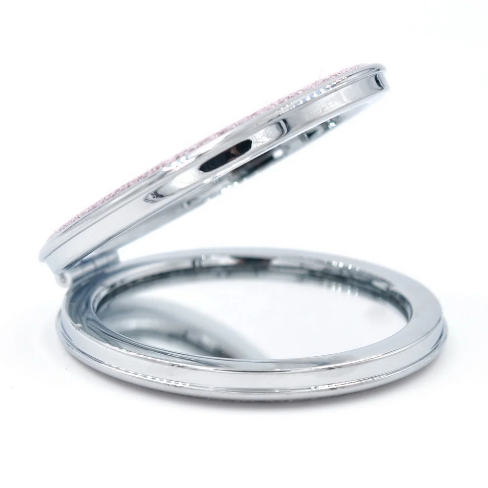 
Double side portable makeup compact mirror antique personality embroidery pocket mirror wholesale compact cosmetic mirror 