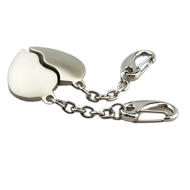 Custom couple keychain Love key Half Heart Shaped keychain