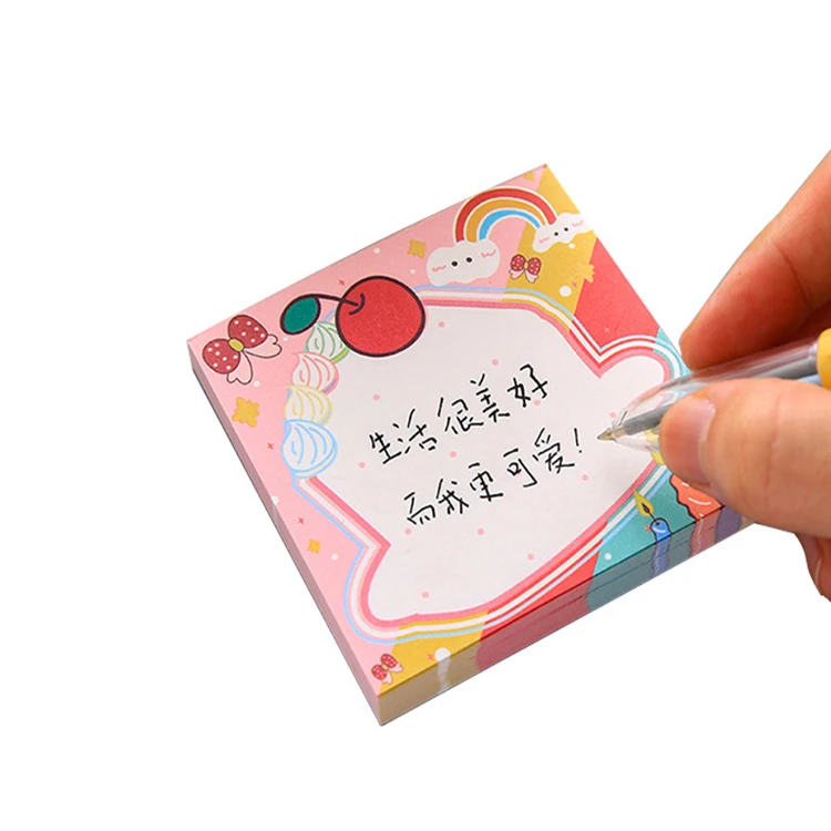 Memo Pad Multicolor Custom Shapes 2*3 Inch Cartoon Cute Sticky Note For School Diary Writing Notes