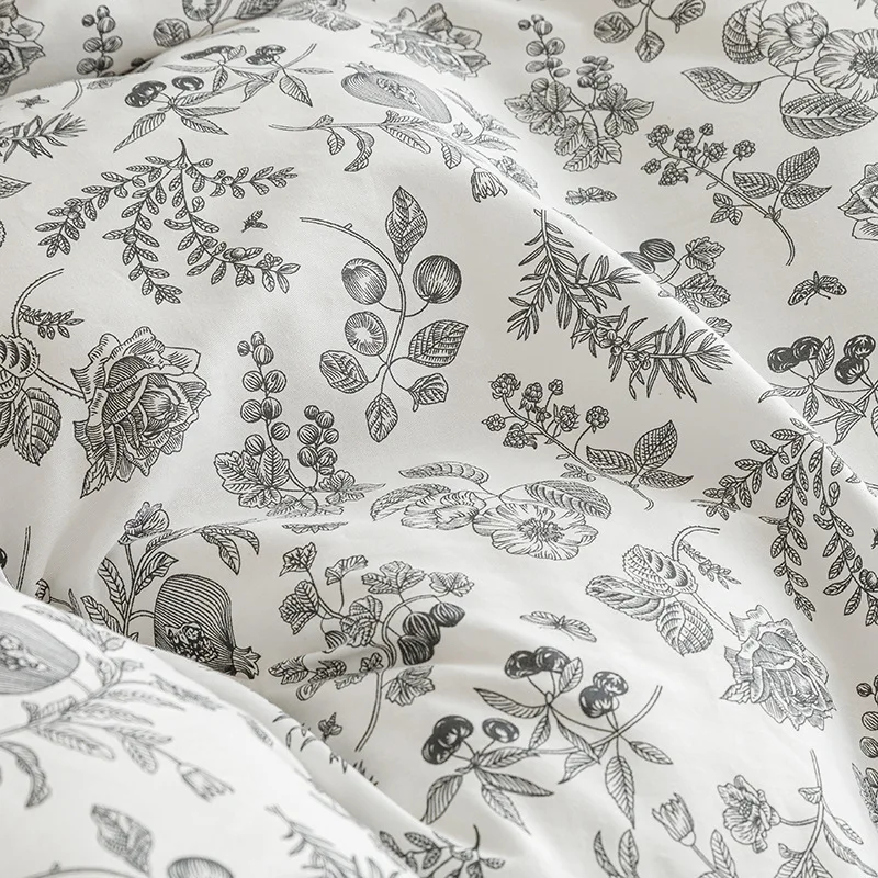 Aoyatex Rural style small floral bed sheets set cotton fitted Sheet bedding four-piece set