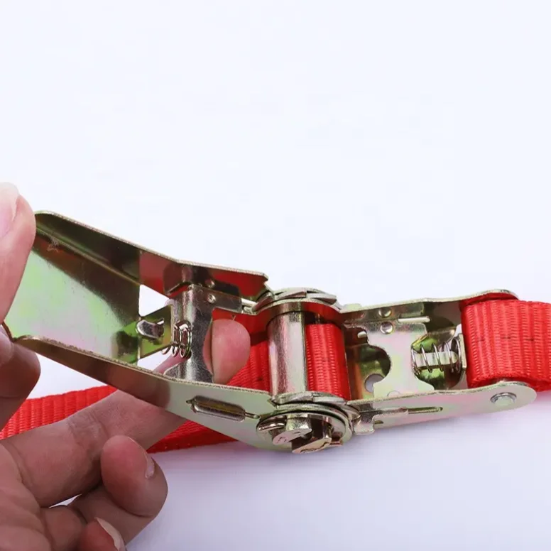 Loading 800 kg 25 mm Heavy Duty Truck Or Car Cargo Lashing Polyester Strap Ratchet Tie Down