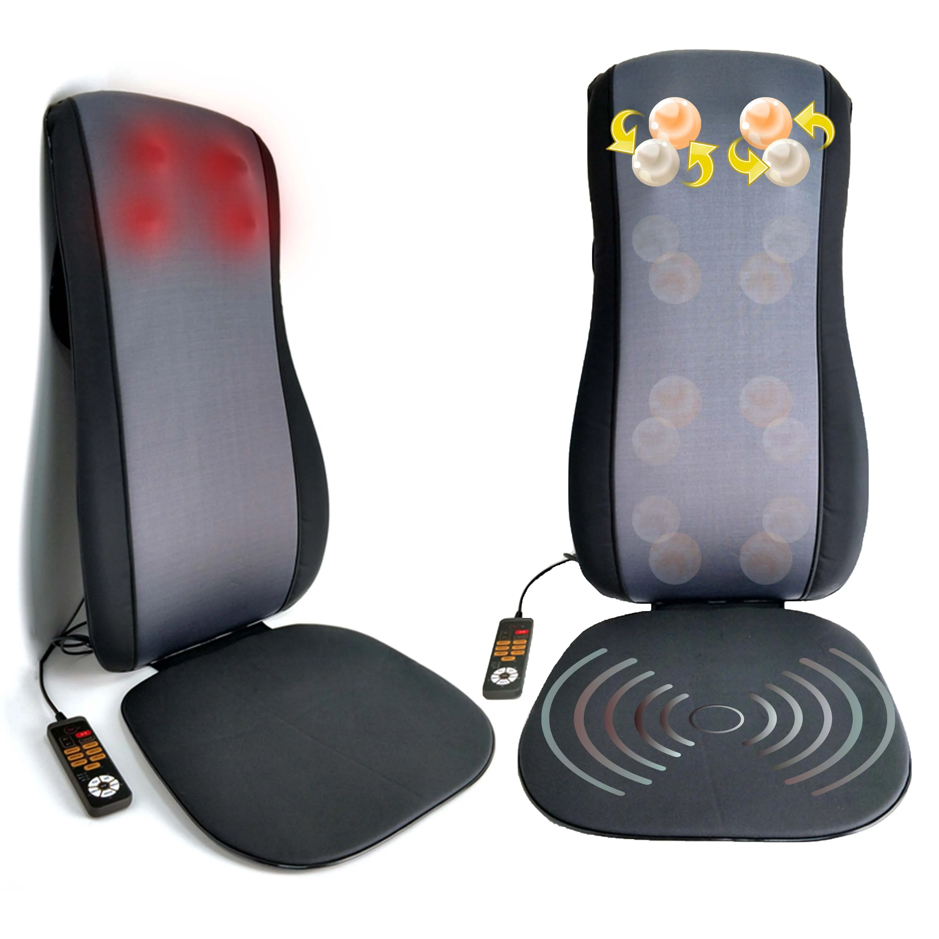 Vibration buttocks massage cushion shiatsu kneading rolling massage seat
