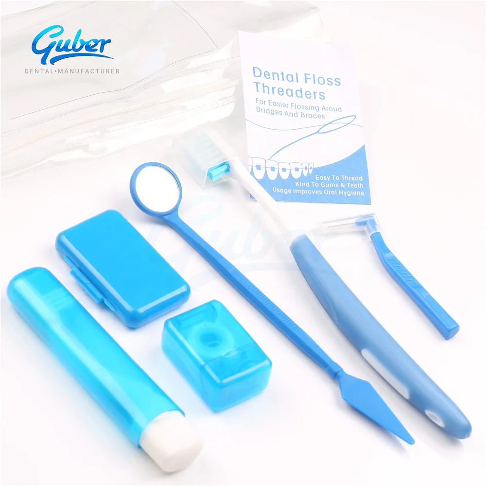 + Guber Disposable Dental Oral Care Hygiene Orthodontic Kits Yellow Ortodoncia Toothbrush Kit