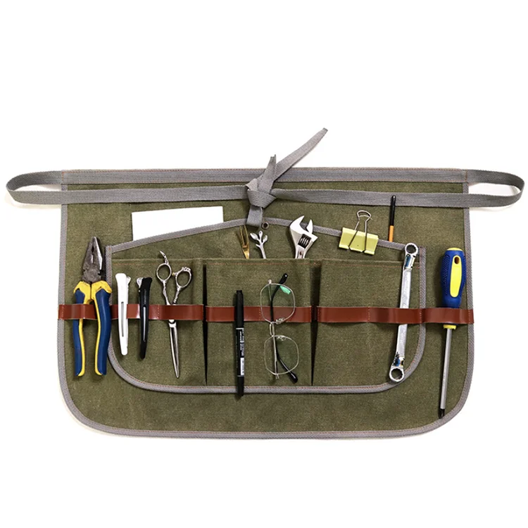 Custom Canvas Salon Barber Garden Work Tool Half Waist Apron