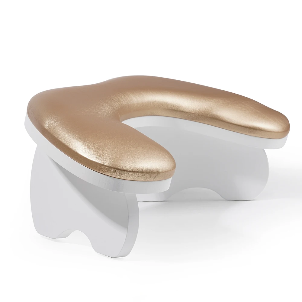 Factory Price Fashion Butterfly Shape PU Leather Cushion Wood Stand Arm Holder Manicure Hand Pillow for Salon Use