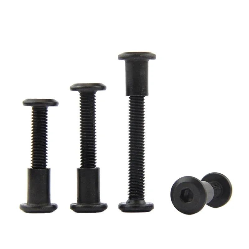 Joint Connector Screws Stainless Steel Black Hex Socket Head Furniture Bolt Nut Set Male And Female Binding Post Chicago Screw