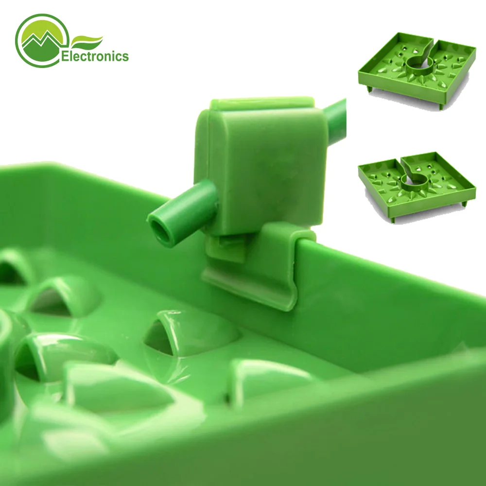 Hydroponic Garden 4inch 6inch 8inch Plastic Plant Pot Rock Wool Cube Cap with Clips