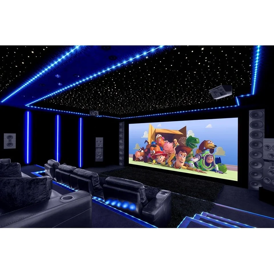RGB light polyester fiber optic star ceiling panel with shooting stars