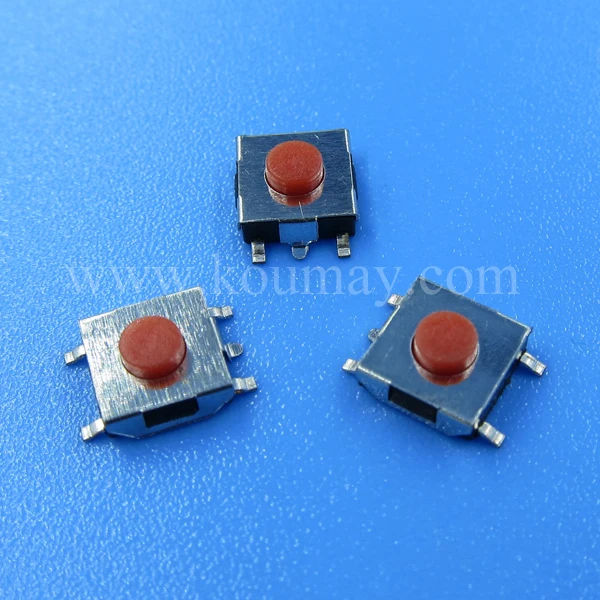 6.2X6.2mm smd push button tact switch 4 pin tactile switch/Momentary PCB mount Tactile Tact Switch Smt type