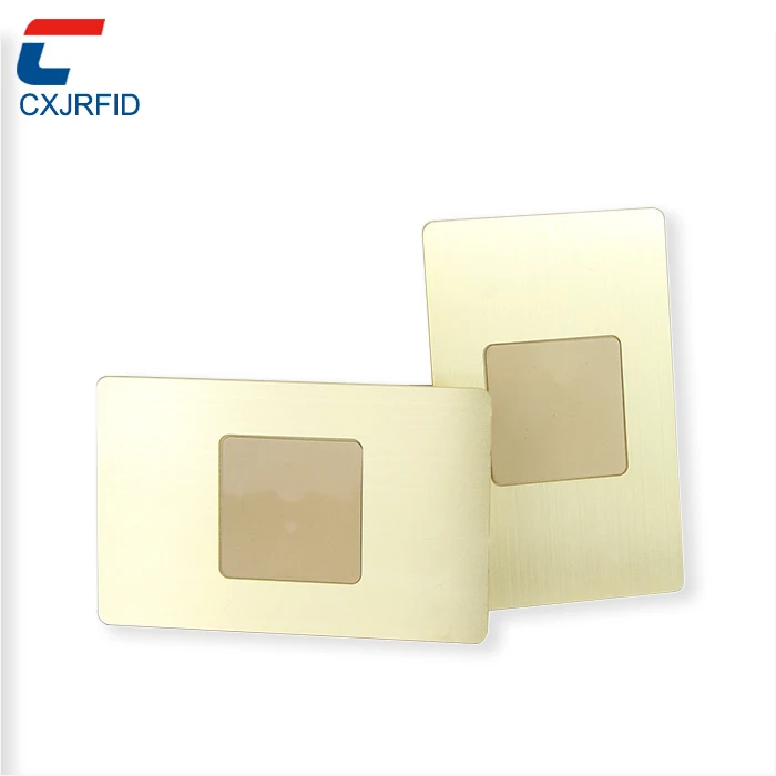 CXJ Newest NFC Metal Card Brushed NFC Metal Card Double Side Reading Function RFID Metal Card with QR Code Printing